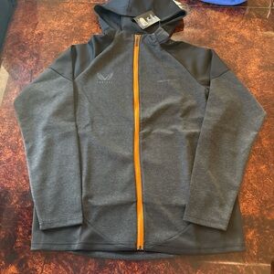 Men’s Lightweight McLaren Jacket — Charcoal with Orange Zip